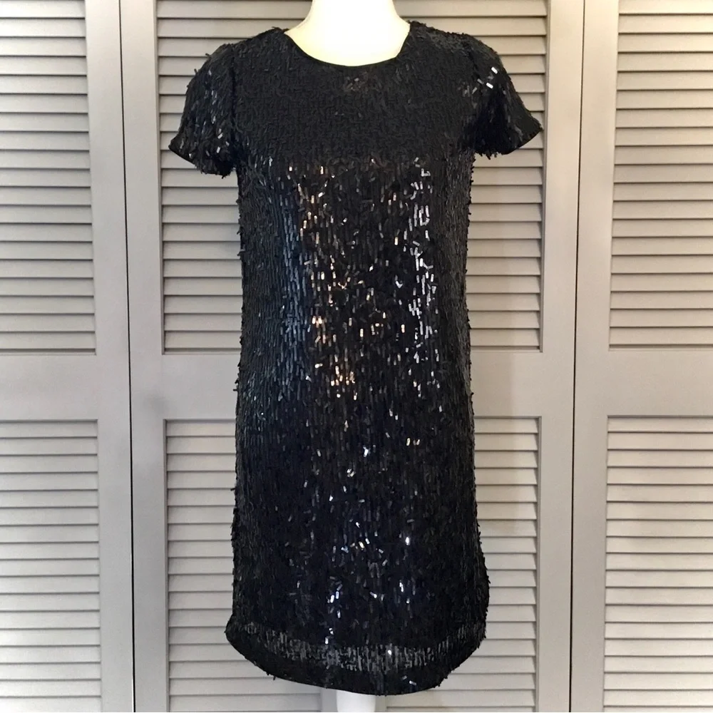 Bar III Black Sequin Dress - Picture 3 of 12
